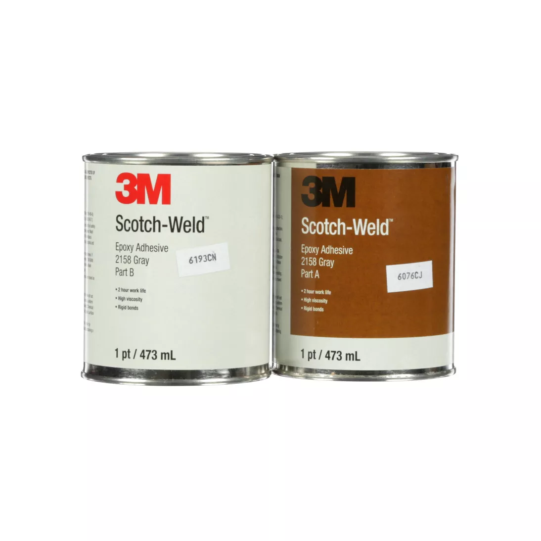 3M™ Scotch-Weld™ Epoxy Adhesive 2158, Gray, Part B/A, 1 Pint, 6 Kit/Case