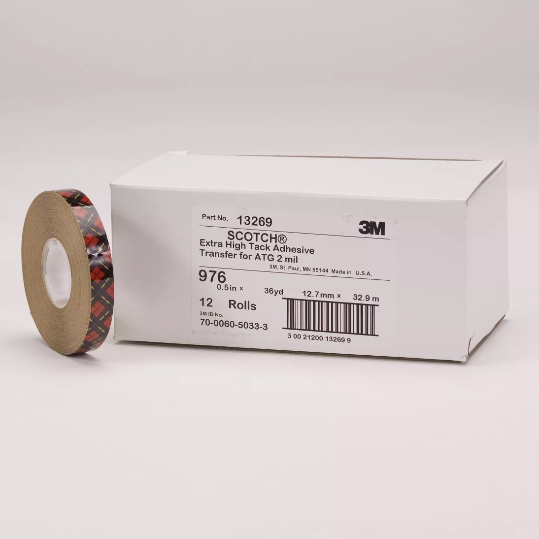 Scotch® ATG Adhesive Transfer Tape 976, Clear, 1/4 in x 60 yd, 2 mil, 12
rolls per inner, 6 inners per case
