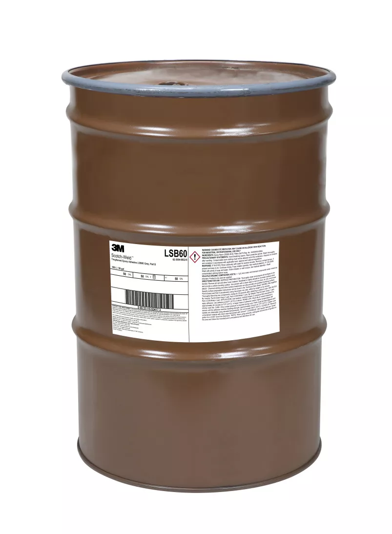 3M™ Scotch-Weld™ Toughened Epoxy Adhesive LSB60, Gray, Part B, 55 Gallon
Drum (50 Gallon Net)