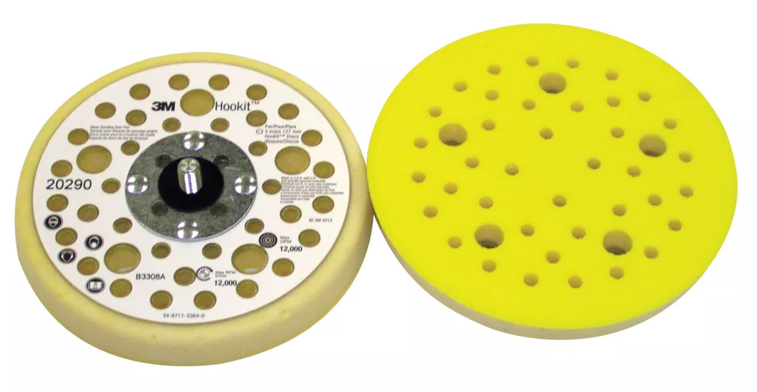 3M Xtract™ Low Profile Finishing Back-up Pad, 20290, 127 mm x 17.5 mmx
7.93 mm, External 44 Holes, 10 ea/Case