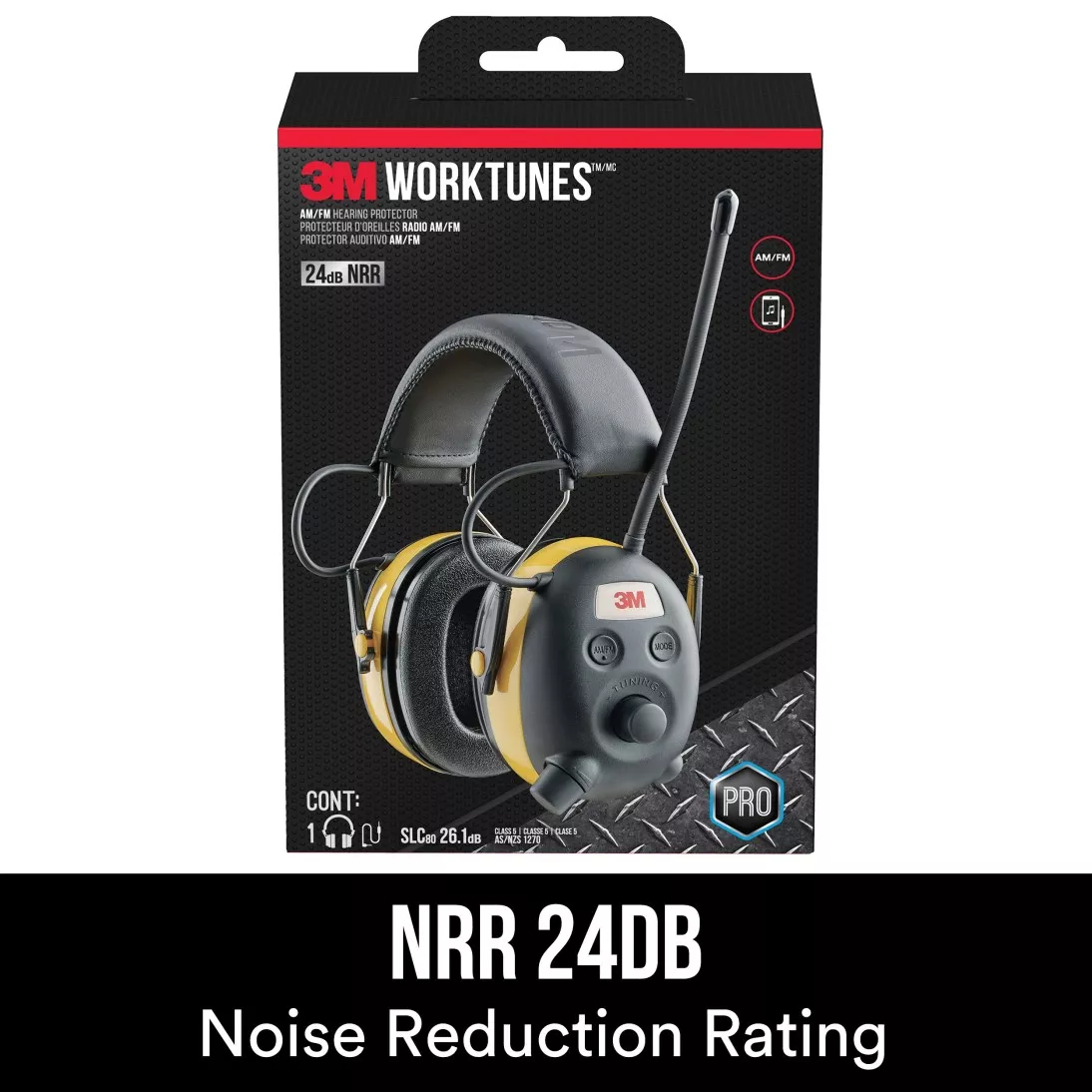 3M™ Worktunes™ AM/FM Hearing Protector, 90541H1-DC-PS, 4 eaches/case