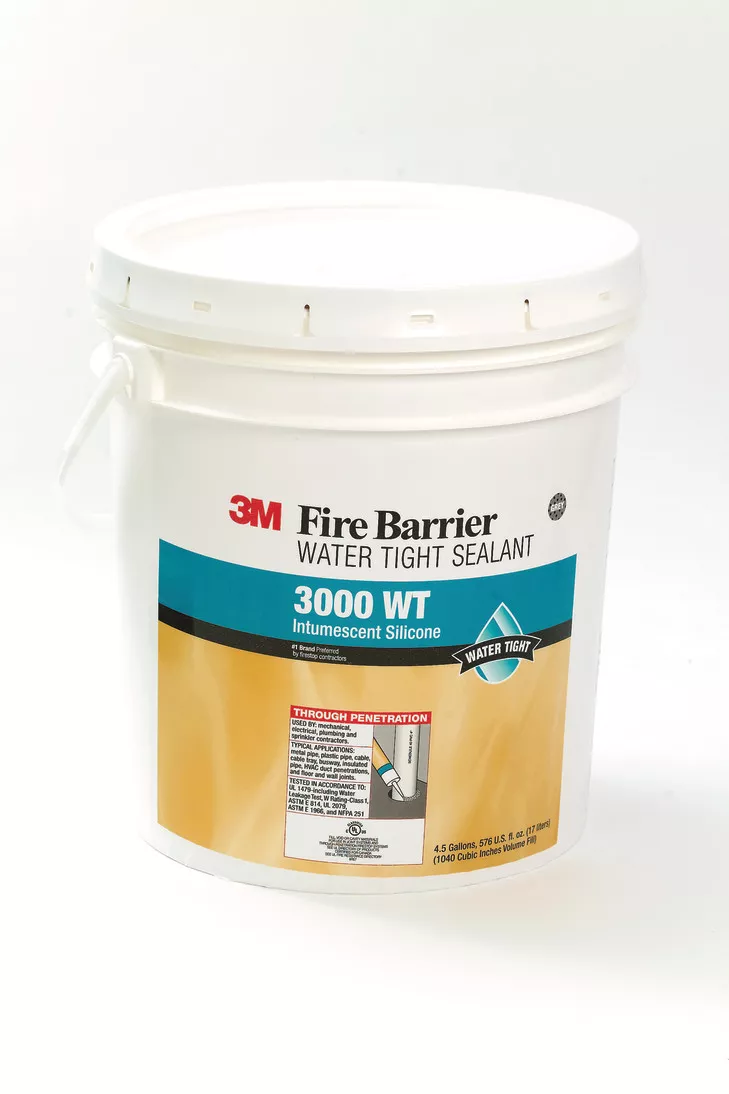 3M™ Fire Barrier Water Tight Sealant 3000 WT, Gray, 4.5 Gallon Drum
(Pail)