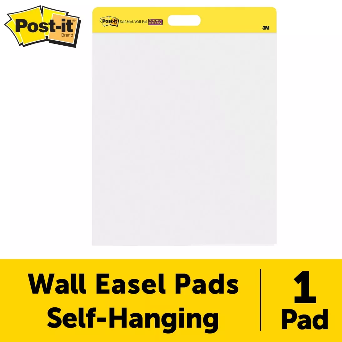 Post-it® Super Sticky Self-Stick Wall Pad 566SS, 20 in x 23 in (50.8 cm
x 58.4 cm)