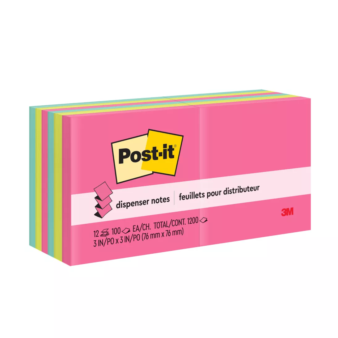 Post-it® Pop-up Notes R330-12AN 3 in x 3, Cape Town Collection, 12
Pads/Pack, 100 Sheets/Pad