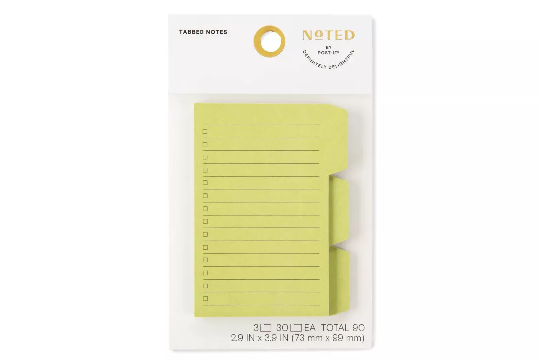 Post-it® Printed Notes NTD-TAB-GR2, 3.9 in x 2.9 in (99 mm x 73 mm)
