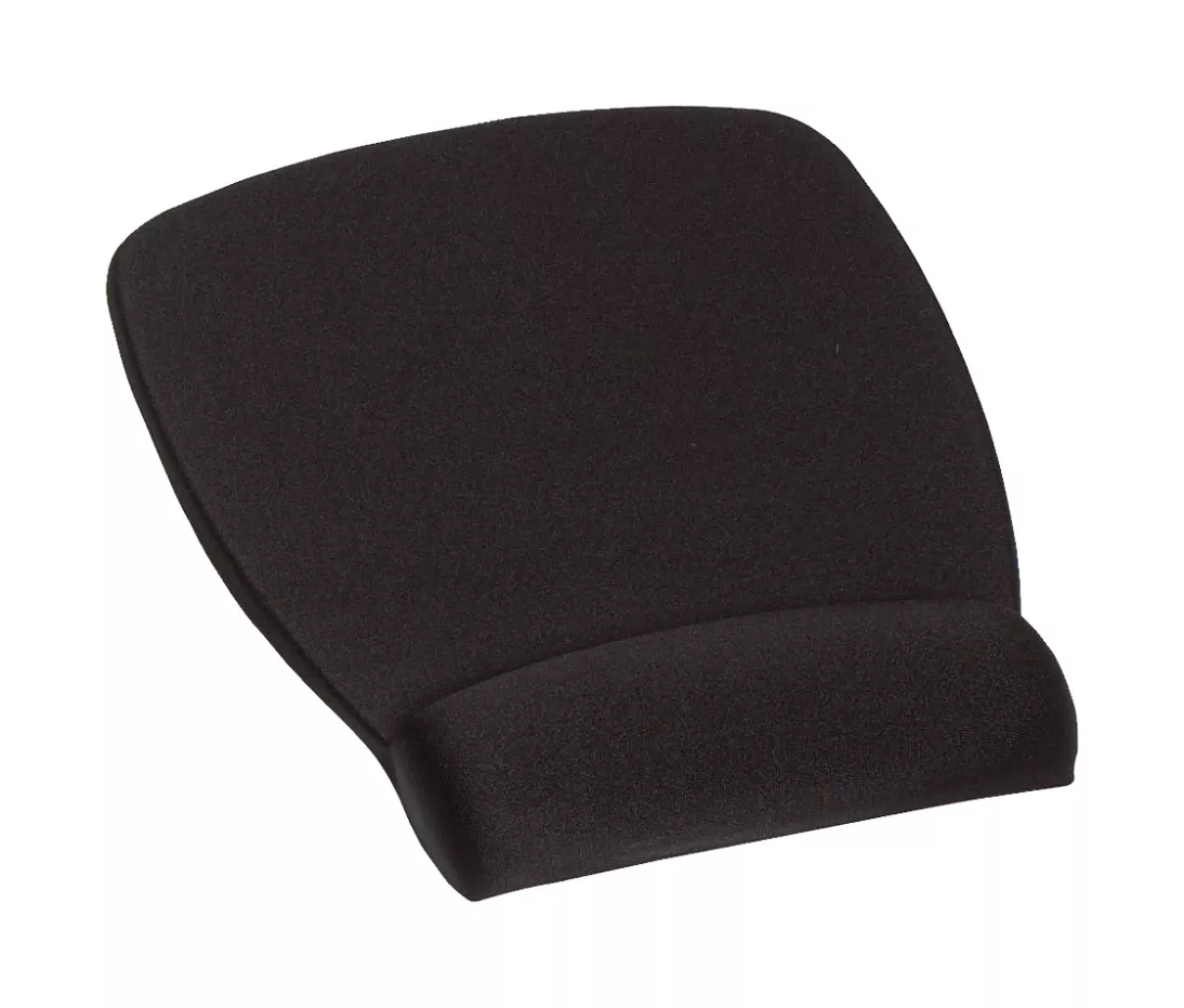 3M™ Foam Mouse Pad Wrist Rest MW209MB, Compact Size, Fabric, Black, 6.8
in x 8.6 in x 0.75 in
