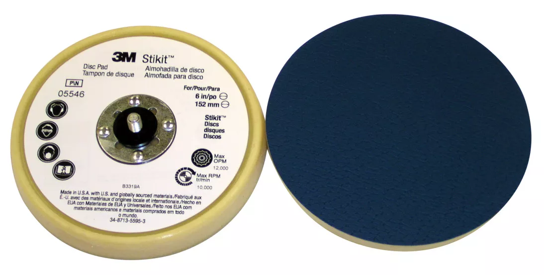 3M™ Stikit™ Low Profile Finishing Disc Pad 05546, 6 in x 11/16 in
5/16-24 External, 10 ea/Case