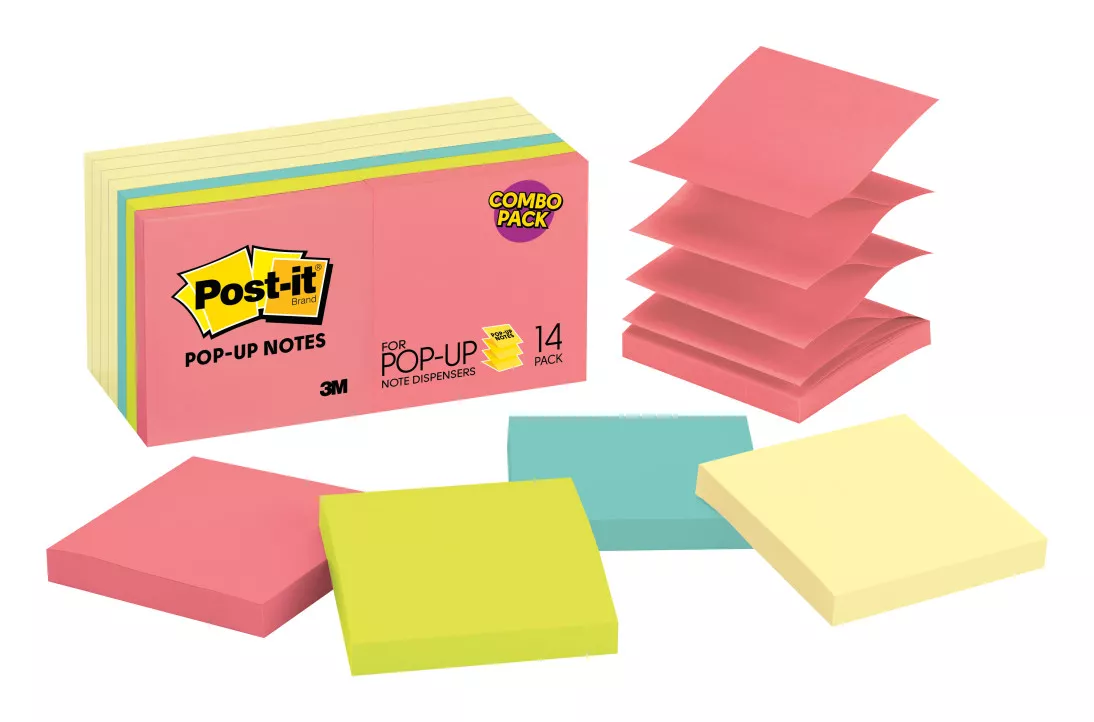 Post-it® Pop-up Notes R330-14YWM, 3 in x 3 in, Canary Yellow, Cape Town
Collection