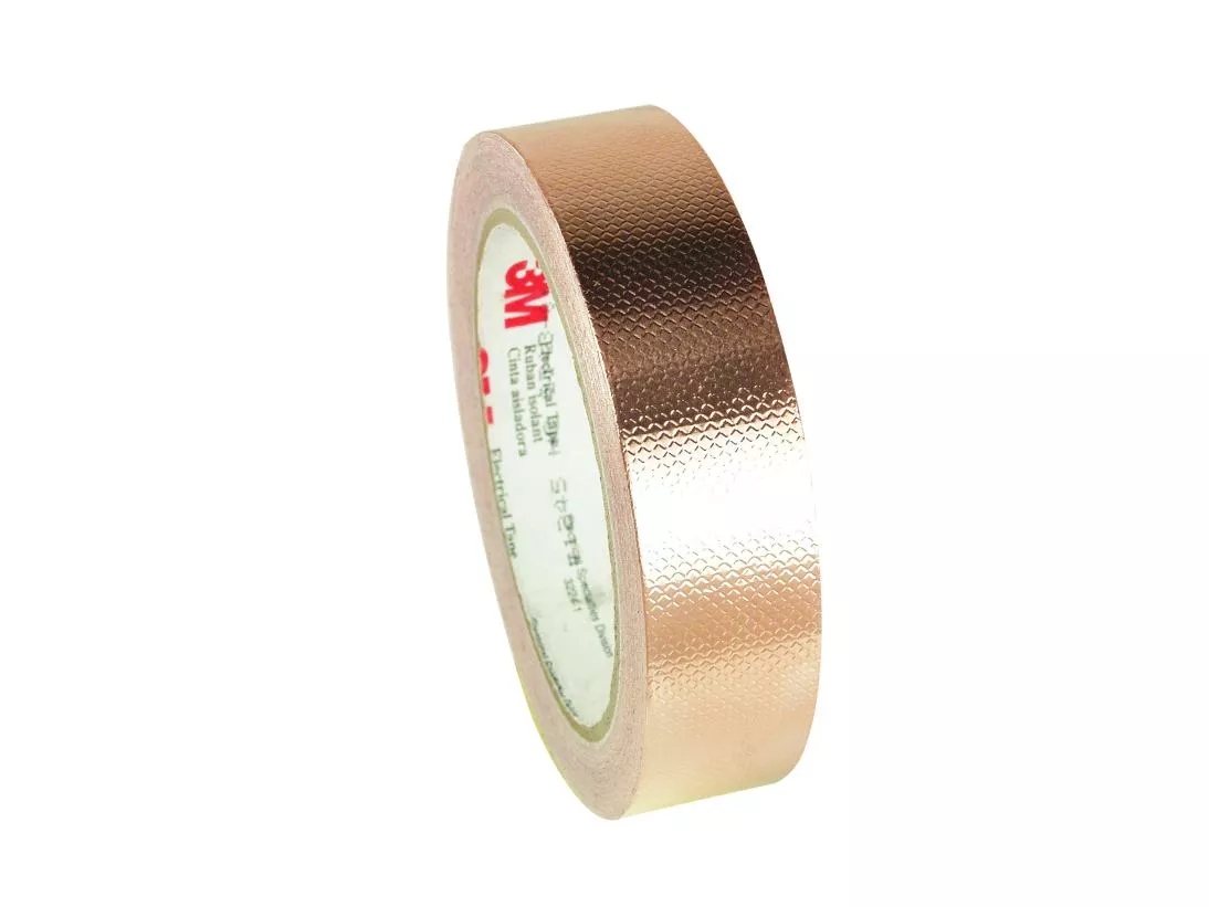3M™ Embossed Copper Foil EMI Shielding Tape 1245, 5/8 in x 18 yd, 3 in
Paper Core, 15 Rolls/Case