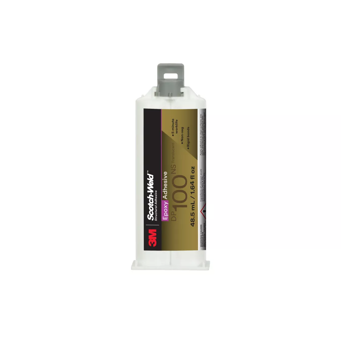3M™ Scotch-Weld™ Epoxy Adhesive DP100NS, Translucent, 48.5 mL Duo-Pak,
12/case