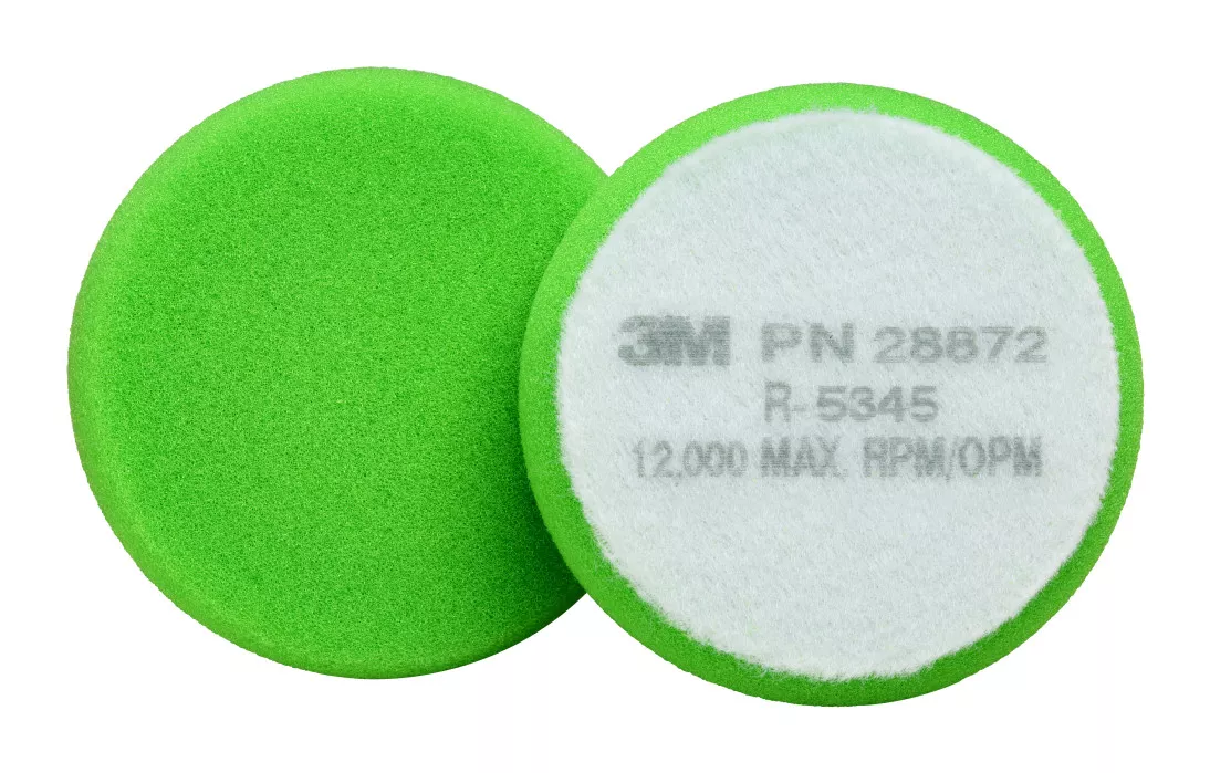 3M™ Finesse-it™ Buffing Pad Flat Face 28872, 3-1/2 in, Green Foam, 10
per inner, 50 per case