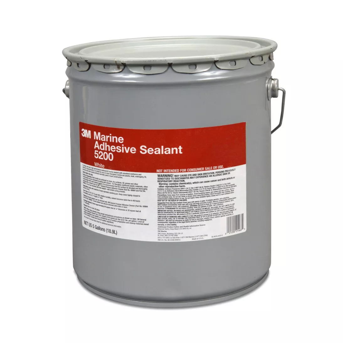 3M™ Marine Adhesive Sealant 5200, PN21463, White, 5 Gallon Drum (Pail)