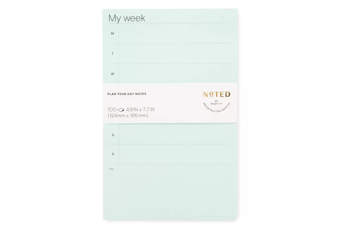 Post-it® Printed Notes NTD-58-TQ, 4.9 in x 7.7 in (124 mm x 195 mm)