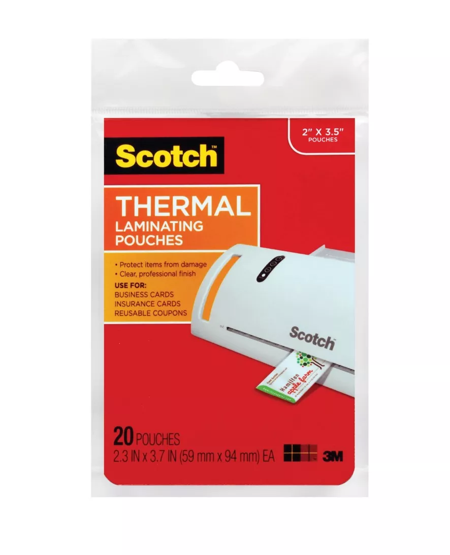 Scotch™ Thermal Pouches TP5851-20 Business Card 20 pack