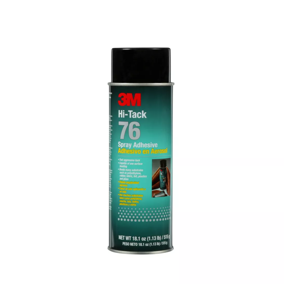3M™ Hi-Tack Spray Adhesive 76, Clear, 24 fl oz Can (Net Wt 18.1 oz),
1/Case, Sample, NOT FOR SALE IN CA AND OTHER STATES