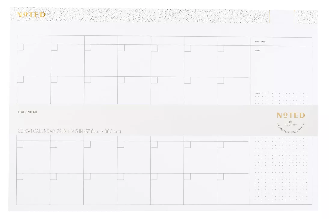 Post-it® Calendar NTD5-CAL, 22 in x 14.5 in (55.8 cm x 36.8 cm)