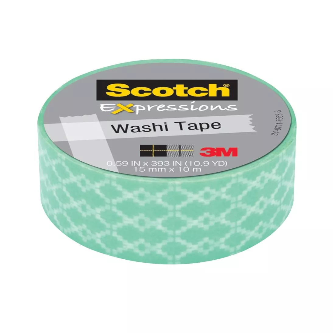 Scotch® Expressions Washi Tape C314-P38, .59 in x 393 in (15 mm x 10 m)
Blue Weave