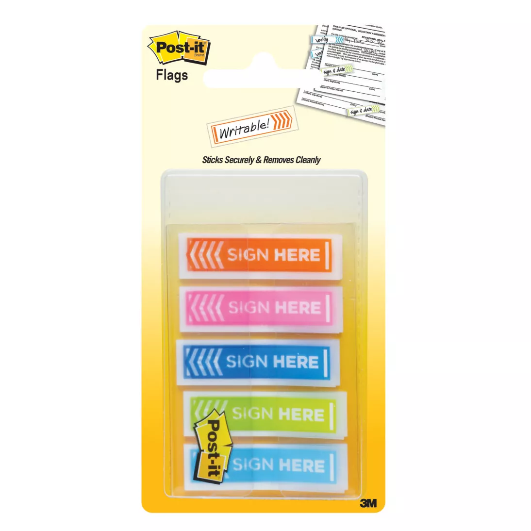 Post-it® Printed Flags 684-SH-OPBLA, .47 in x 1.7 in (11.9 mm x 43.2 mm)