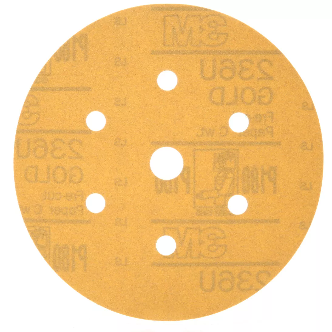 3M™ Hookit™ Gold Disc Dust Free 236U, 01079, 6 in, P180, 100 discs per
carton, 4 cartons per case