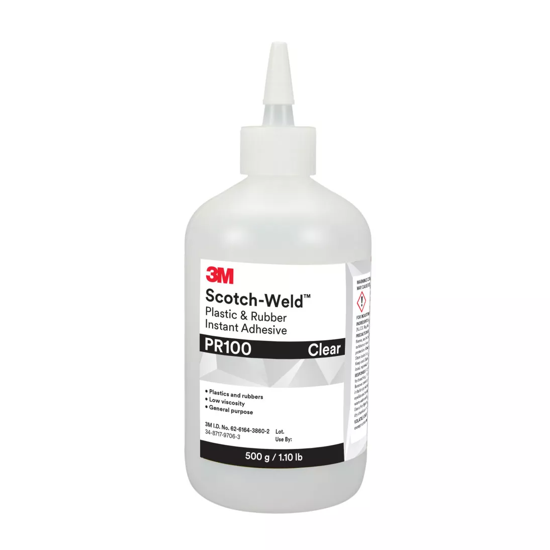3M™ Scotch-Weld™ Plastic & Rubber Instant Adhesive PR100, Clear, 500
Gram Bottle, 1/case
