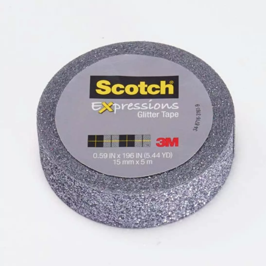 Scotch® Expressions Glitter Tape C514-PLT, .59 in x 196 in (15 mm x 5 m)
Platinum Glitter