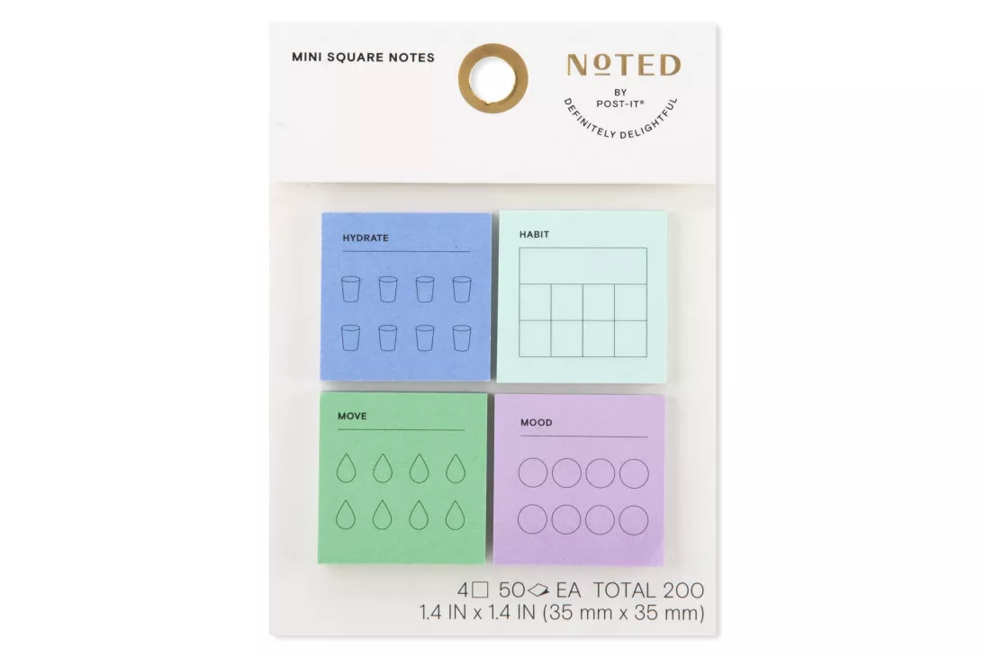 Post-it® Printed Notes NTD-MINI-H, 1.4 in x 1.4 in (35.5 mm x 35.5 mm)
