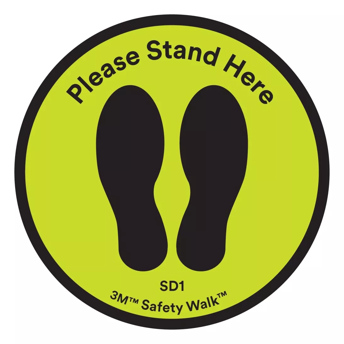 3M™ Safety-Walk™ Slip-Resistant General Purpose Floor Signs 660 SD1, Brilliant Green, 11 in diameter, 10 Each/Pack, 5 Packs/Case