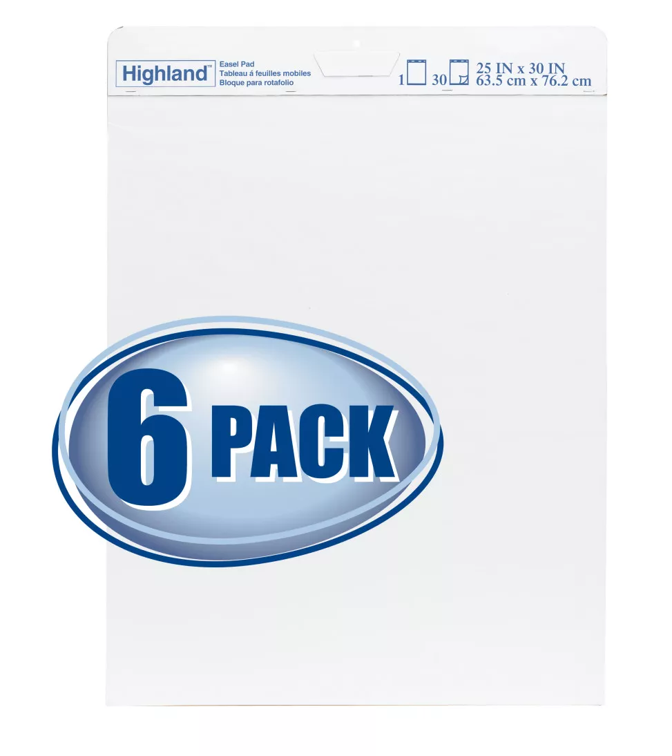 Highland™ Easel Pad 540-6PK, 25 in x 30 in (63,5 cm x 76,2 cm)