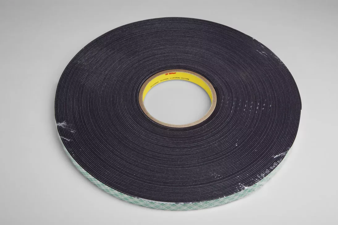 3M™ Double Coated Urethane Foam Tape 4056, Black, 3/4 in x 36 yd, 62
mil, 12 rolls per case