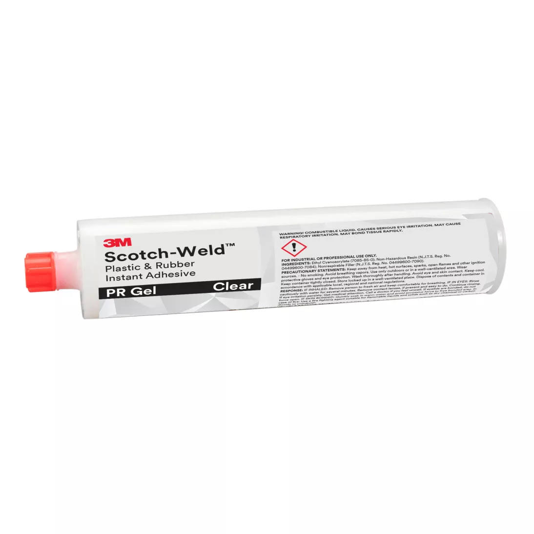3M™ Scotch-Weld™ Plastic & Rubber Instant Adhesive PR Gel, Clear, 300
Gram Cartridge, 12/case
