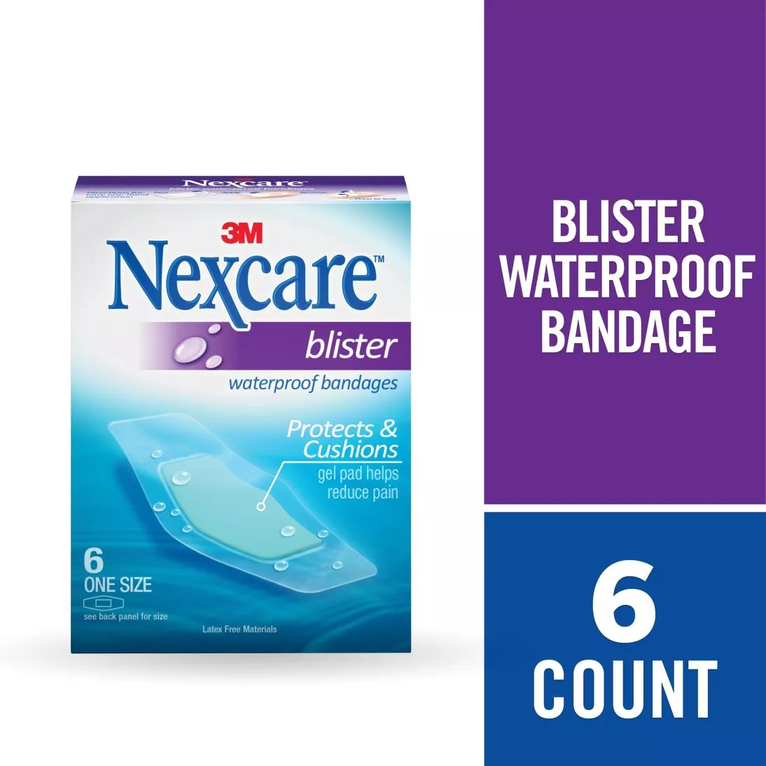 Nexcare™ Blister Waterproof Bandages BWB-06, 1 1/16 in x 2 1/4 in