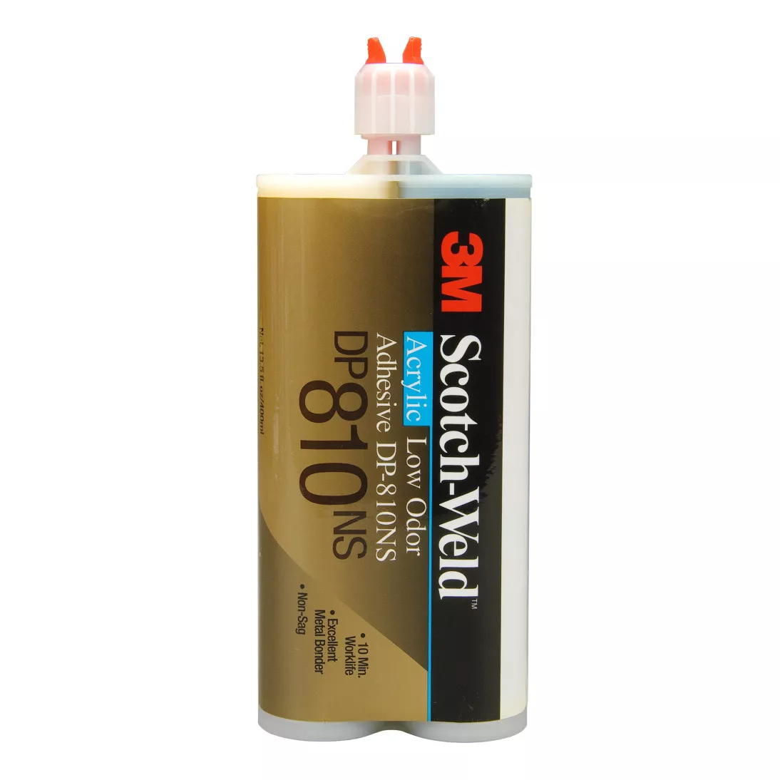 3M™ Scotch-Weld™ Low Odor Acrylic Adhesive DP810NS, Tan, 400 mL Duo-Pak,
6/case