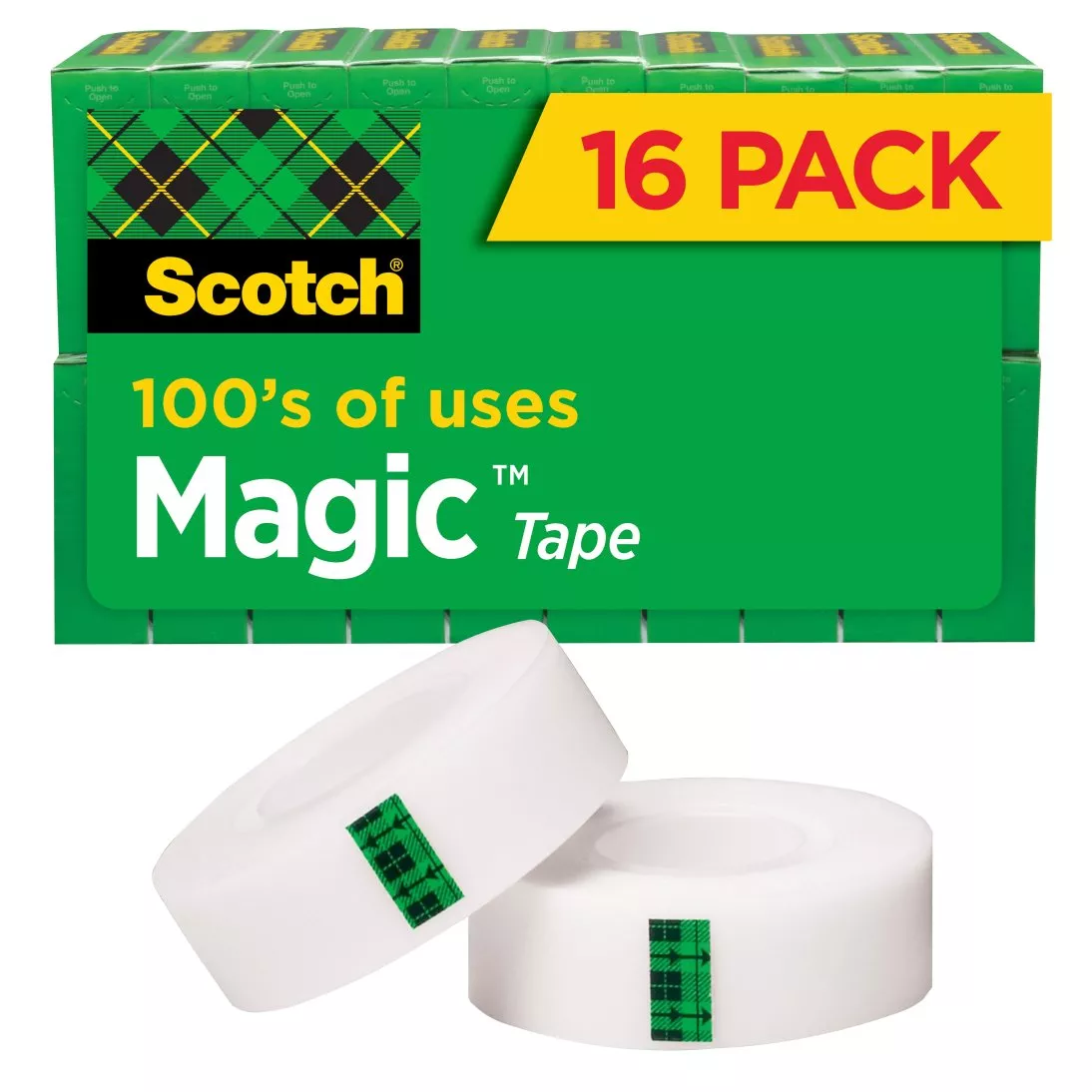 Scotch® Magic™ Tape 810K16, 3/4 In X 1000 In (19 mm X 25,4 M)