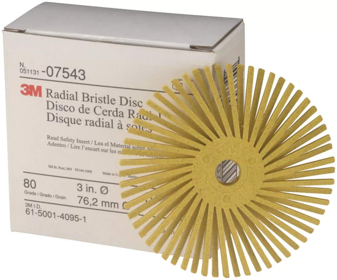 Scotch-Brite™ Radial Bristle Disc, RB-ZB, 80, 3 in x 3/8 in, 4
Cartons/Case