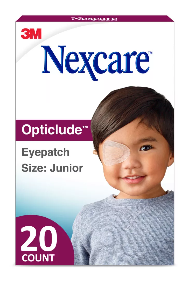 Nexcare™ Opticlude™ Orthoptic Eyepatch 1537, Junior, 2.44 in x 1.81 in
(62 mm x 46 mm) 20 Patches/Box