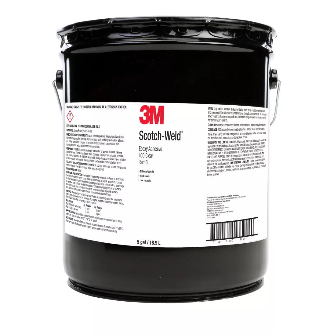 3M™ Scotch-Weld™ Epoxy Adhesive 100, Clear, Part B, 5 Gallon Drum (Pail)