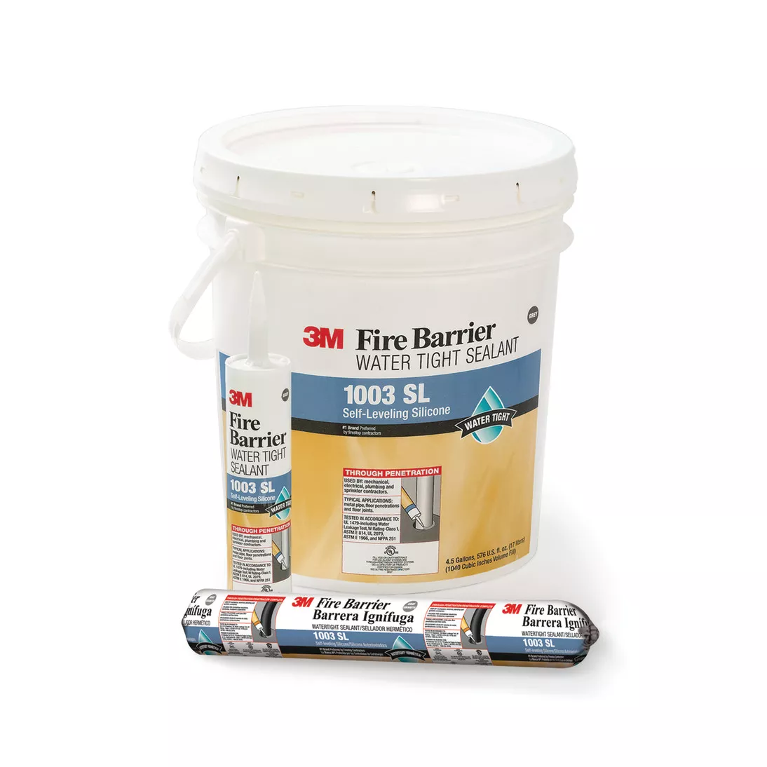 3M™ Fire Barrier Water Tight Sealant 1003 SL, Gray, 20 fl oz Sausage
Pack, 12/case