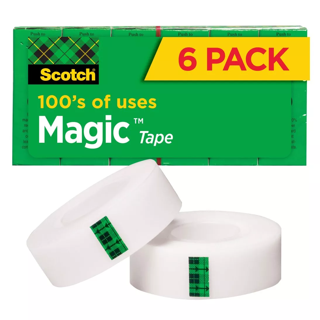 Scotch® Magic™ Transparent Tape 810-6PK 3/4 in x 1296 in x 0 in