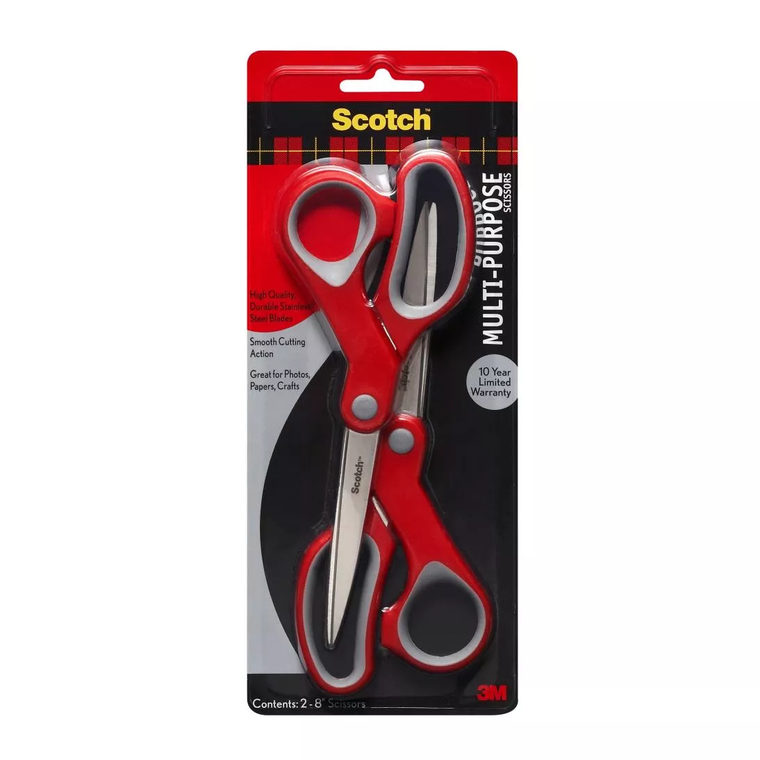 Scotch™ Multi-Purpose Scissor, 1428-2, 8 in, 2-Pack