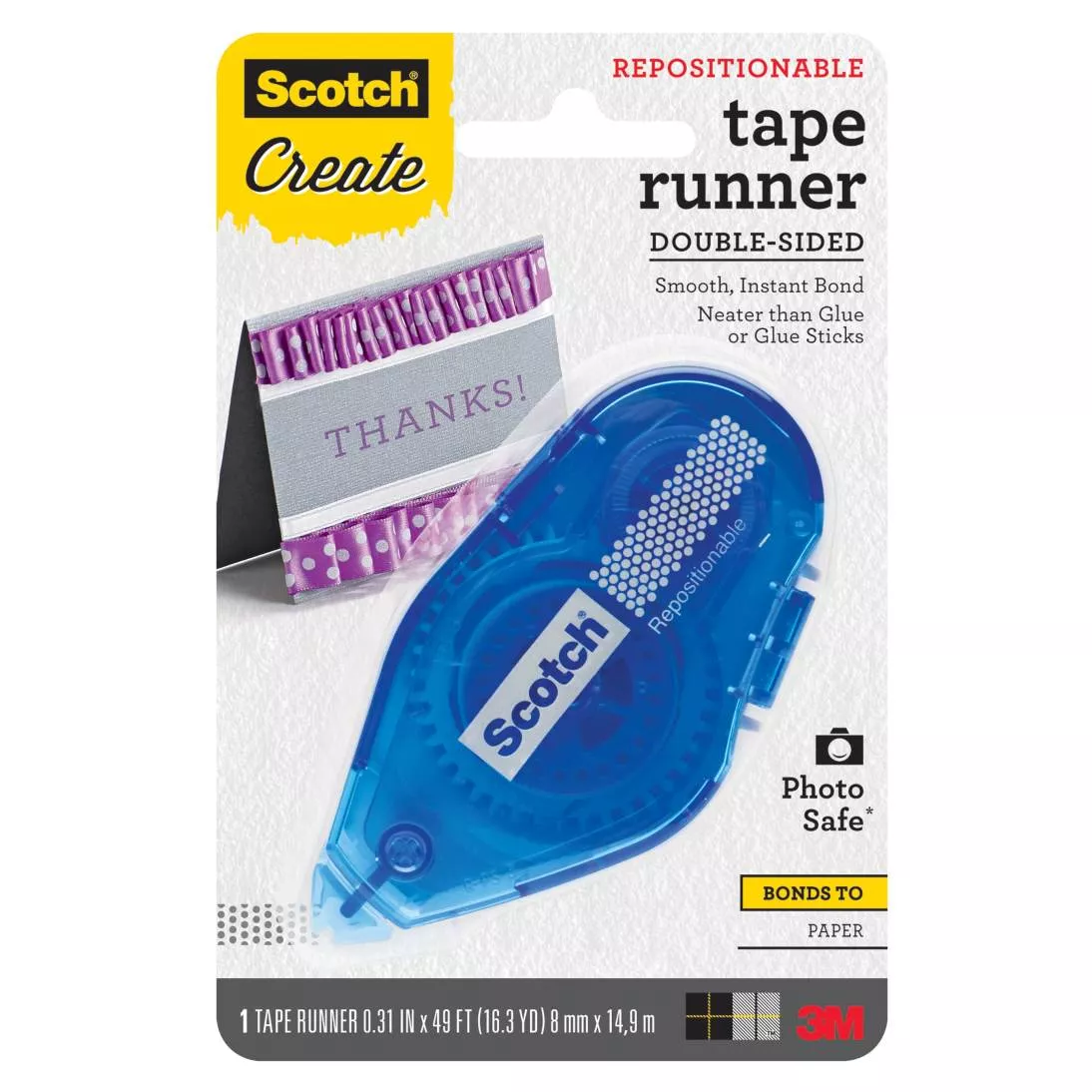 Scotch® Tape Runner Repositionable 055-RPS-CFT, .31 in x 49 ft
