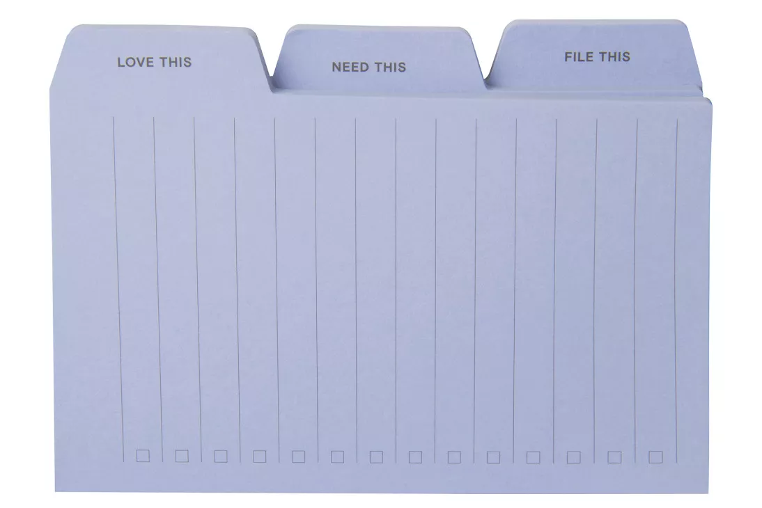 Post-it® Printed Notes NTD-TAB-BLU, 3.9 in x 2.9 in (99 mm x 73 mm)