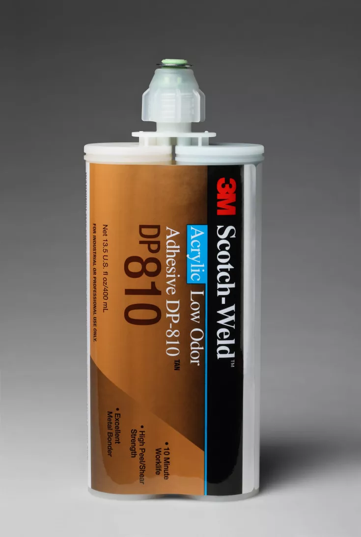 3M™ Scotch-Weld™ Low Odor Acrylic Adhesive DP810, Tan, 400 mL Duo-Pak, 6 Each/Case