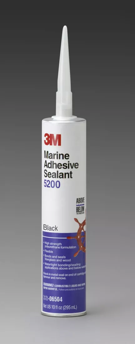 3M™ Marine Adhesive Sealant 5200, PN06504, Black, 295 mL Cartridge,
12/Case