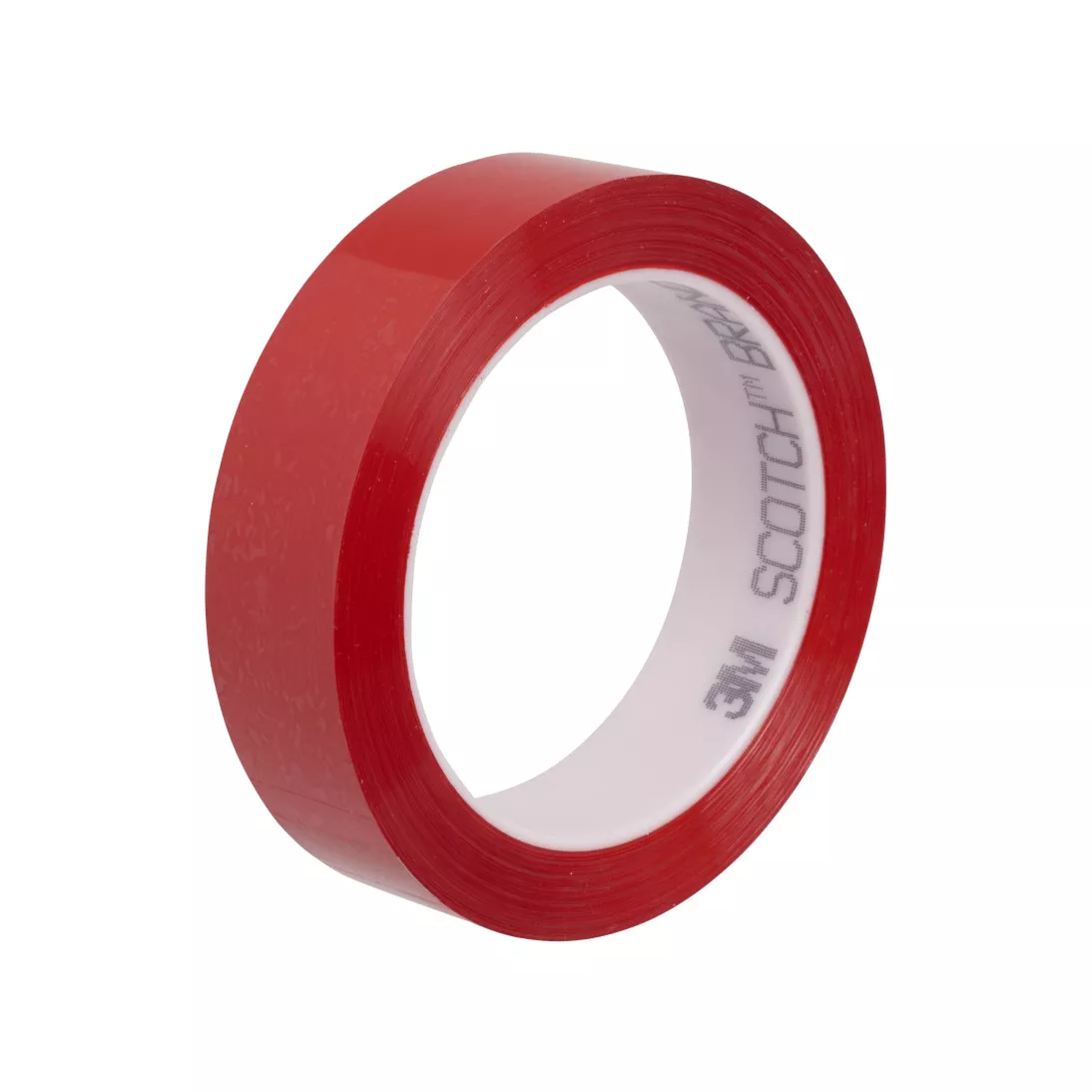 3M™ Polyester Film Tape 850, Red, 4 in x 72 yd, 1.9 mil, 8 rolls per case