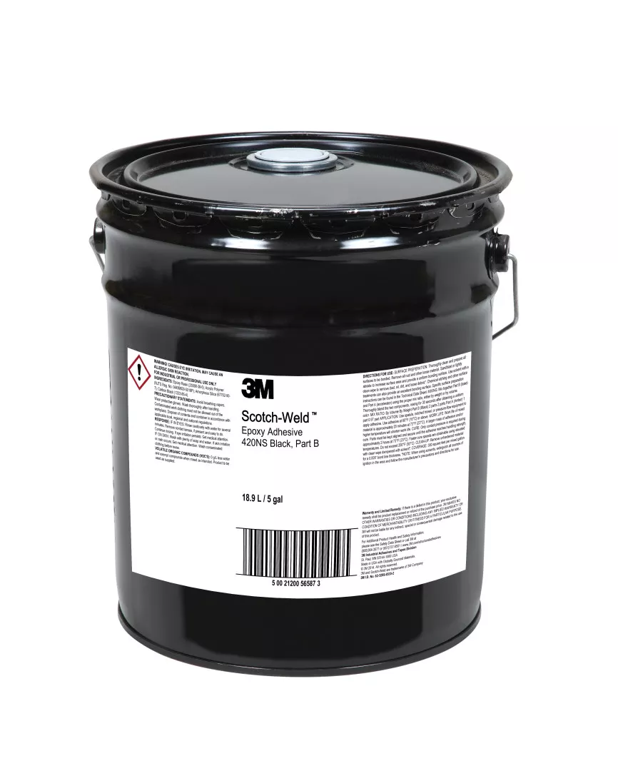 3M™ Scotch-Weld™ Epoxy Adhesive 420NS, Black, Part B, 5 Gallon Drum
(Pail), 1 Drum