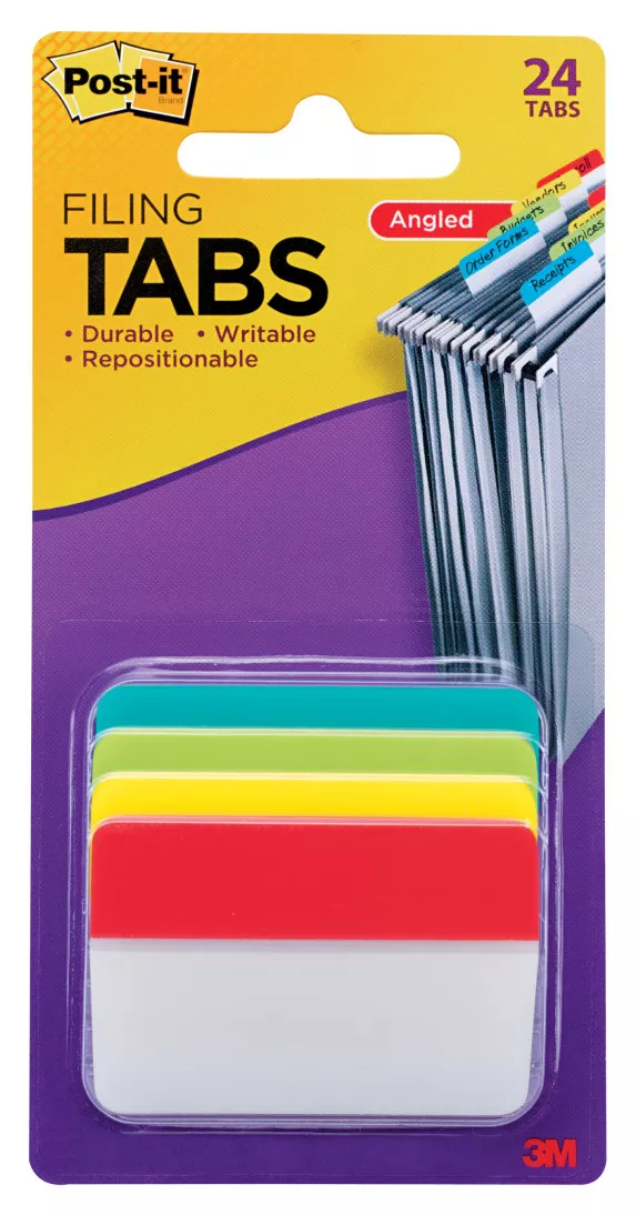Post-it® Filing Angle Tabs 686A-ALYR, 2 in. x 1.5 in. (50,8 mm x 38.1
mm)