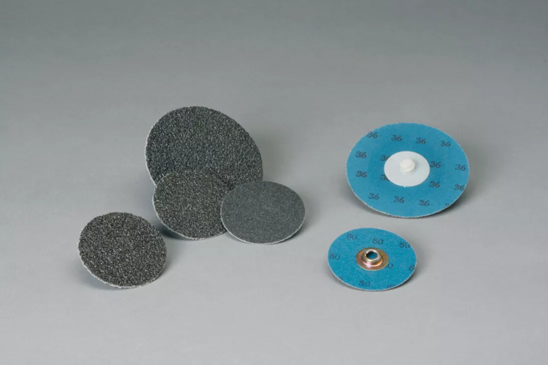Standard Abrasives™ Quick Change Silicon Carbide 2 Ply Disc, 522324,
P320, TSM, Black, 1-1/2 in, Die QS150SM, 50/inner, 200/case