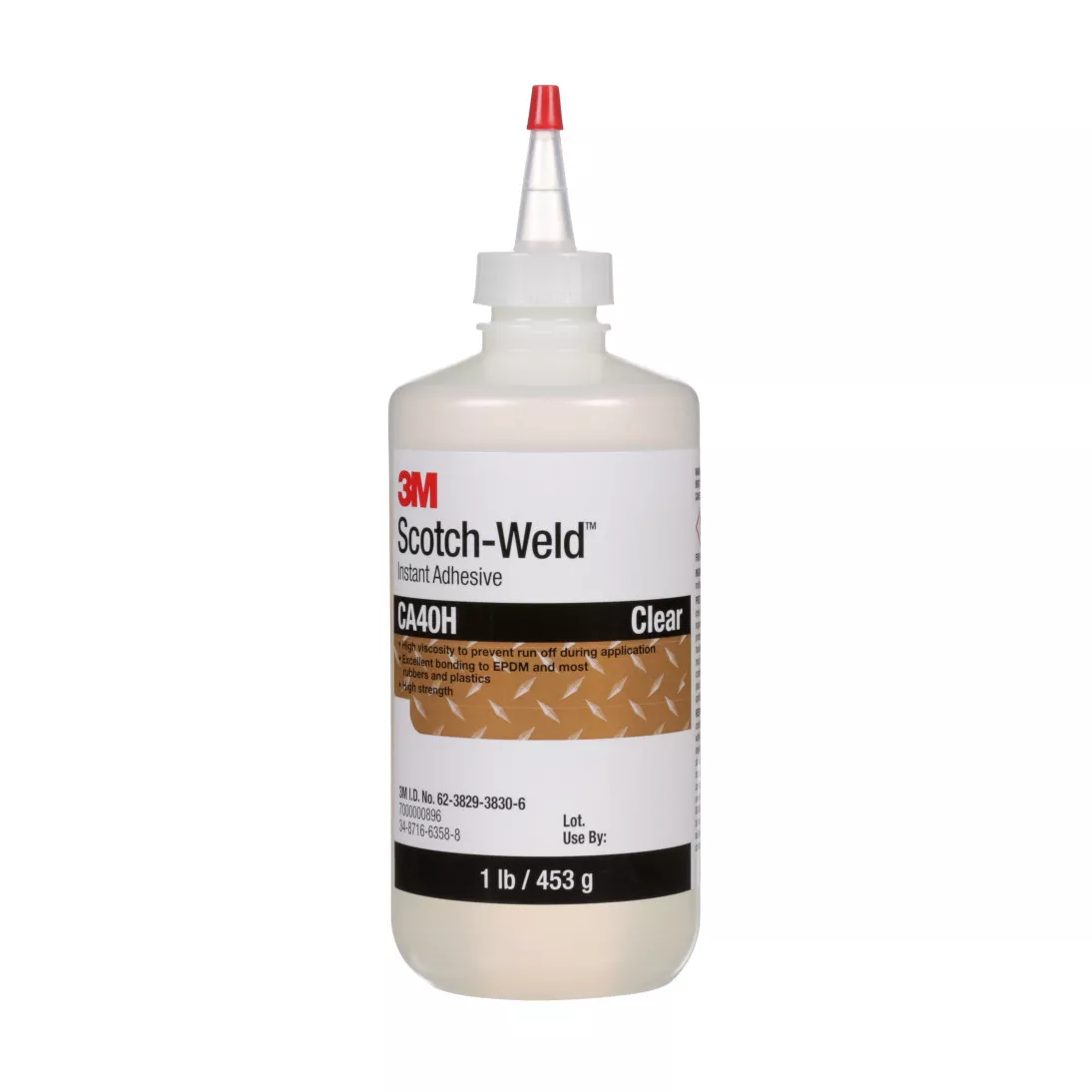 3M™ Scotch-Weld™ Instant Adhesive CA40H, Clear, 1 Pound Bottle, 1/case
