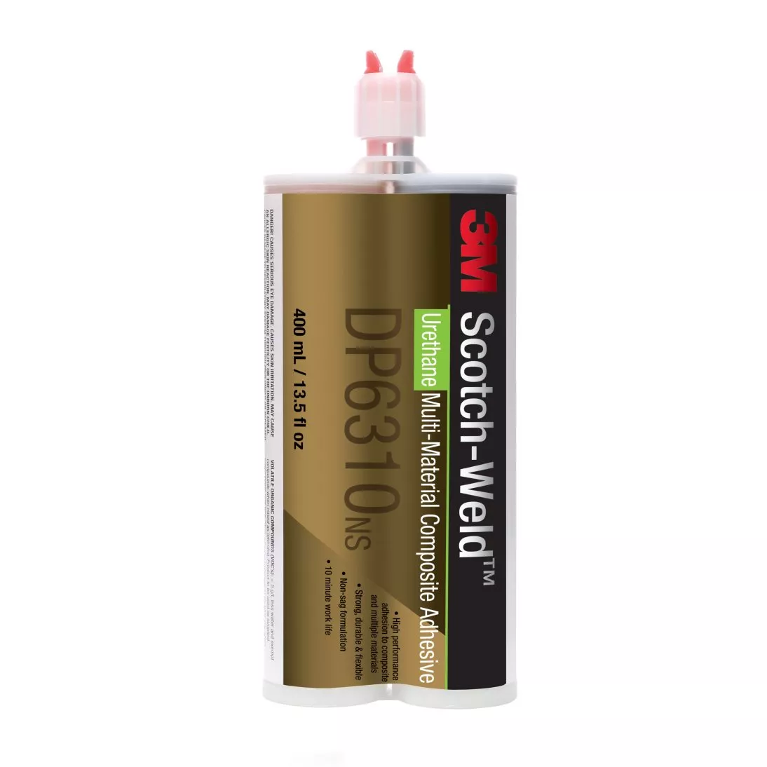 3M™ Scotch-Weld™ Multi-Material Composite Urethane Adhesive DP6310NS,
Green, 400 mL Duo-Pak, 6/case