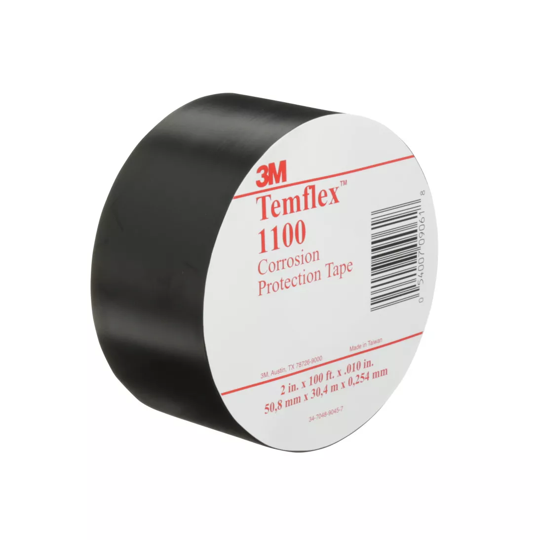 3M™ Temflex™ Vinyl Corrosion Protection Tape 1100, 2 in x 100 ft,
Printed, Black, 4 rolls/carton, 24 rolls/Case